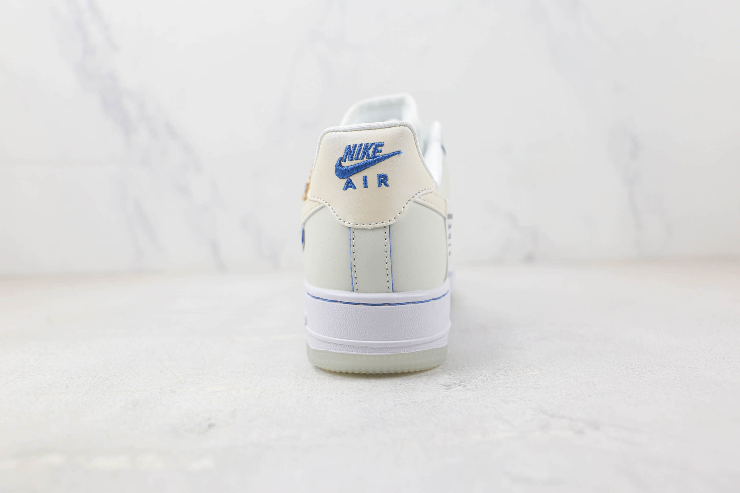 耐克Nike Air Force 1 Low 07纯原版本低帮空军一号灰蓝拼接双勾板鞋 耐克空军一号定制款 货号：FB1839-111