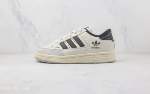 阿迪达斯adidas originals Forum 85 low纯原版本Forum85白灰黑色复古板鞋 阿迪达斯Forum系列板鞋 货号：GX2219