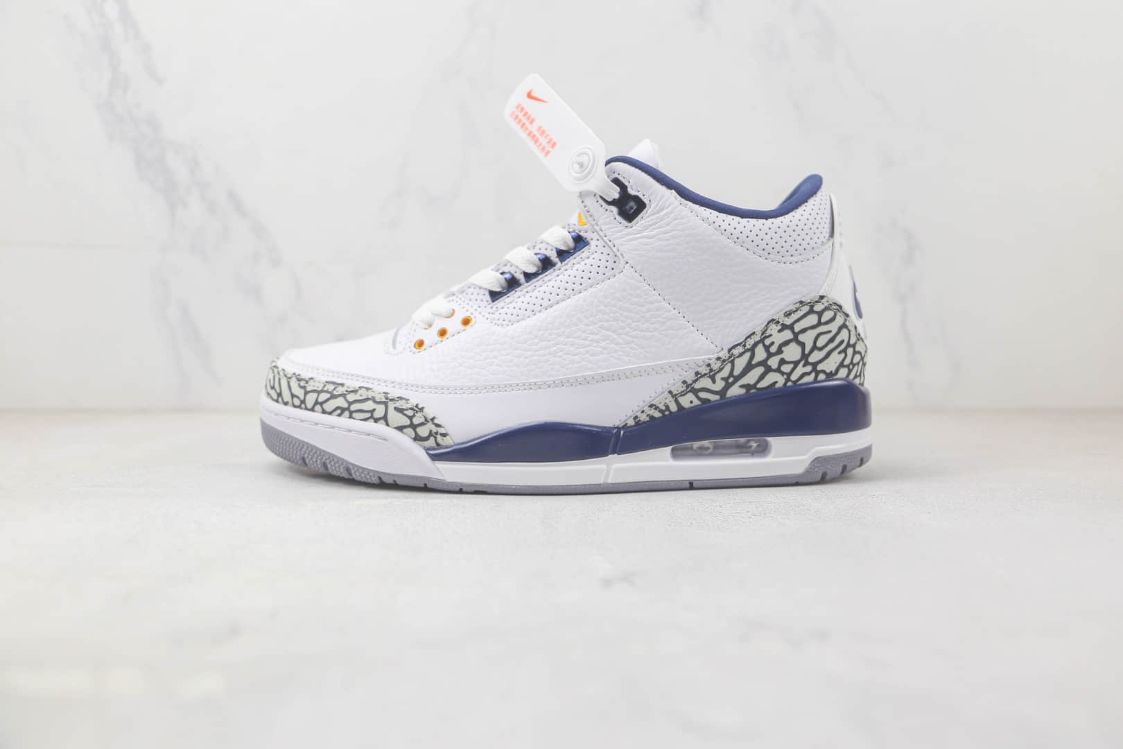 乔丹Air jordan 3 Retro Tinker NrgHJ纯原版本白蓝色AJ3爆裂纹篮球鞋 莆田天花板AJ系列篮球鞋 货号：CT8532-148