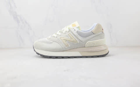 新百伦New Balance U574纯原版本NB574元祖沈灰白色复古老爹鞋 新百伦NB574复古慢跑鞋 货号：U574LGE1