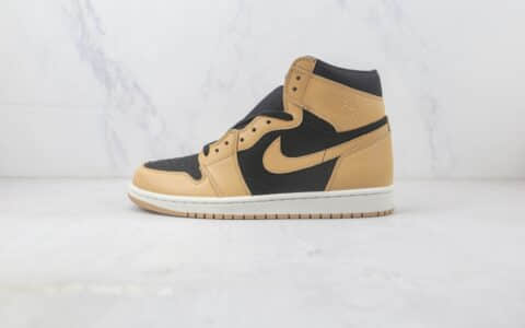 乔丹Air Jordan 1 Retro High OG Heritage纯原版本高帮AJ1棕黄黑色板鞋 莆田天花板AJ1系列 货号：DO9457-110