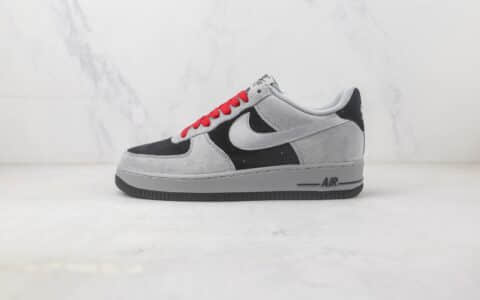 耐克Nike Air Force 1 Low 07纯原版本低帮空军一号灰黑拼接板鞋 耐克空军一号校园板鞋 货号：DA0068-123