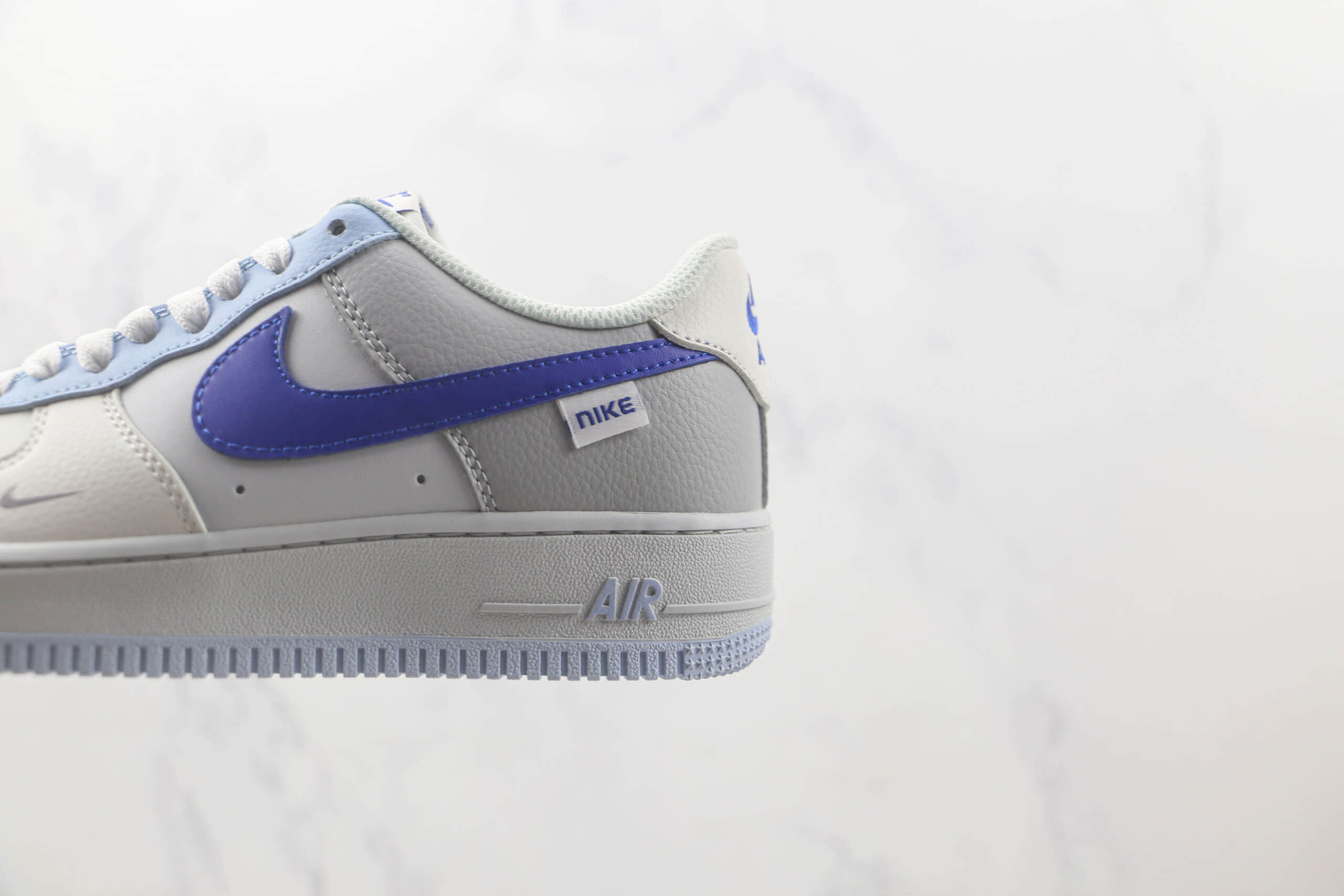 耐克Nike Air Force 1 Low 07纯原版本低帮空军一号灰蓝双勾板鞋 耐克空军一号校园板鞋 货号：FB8144-222