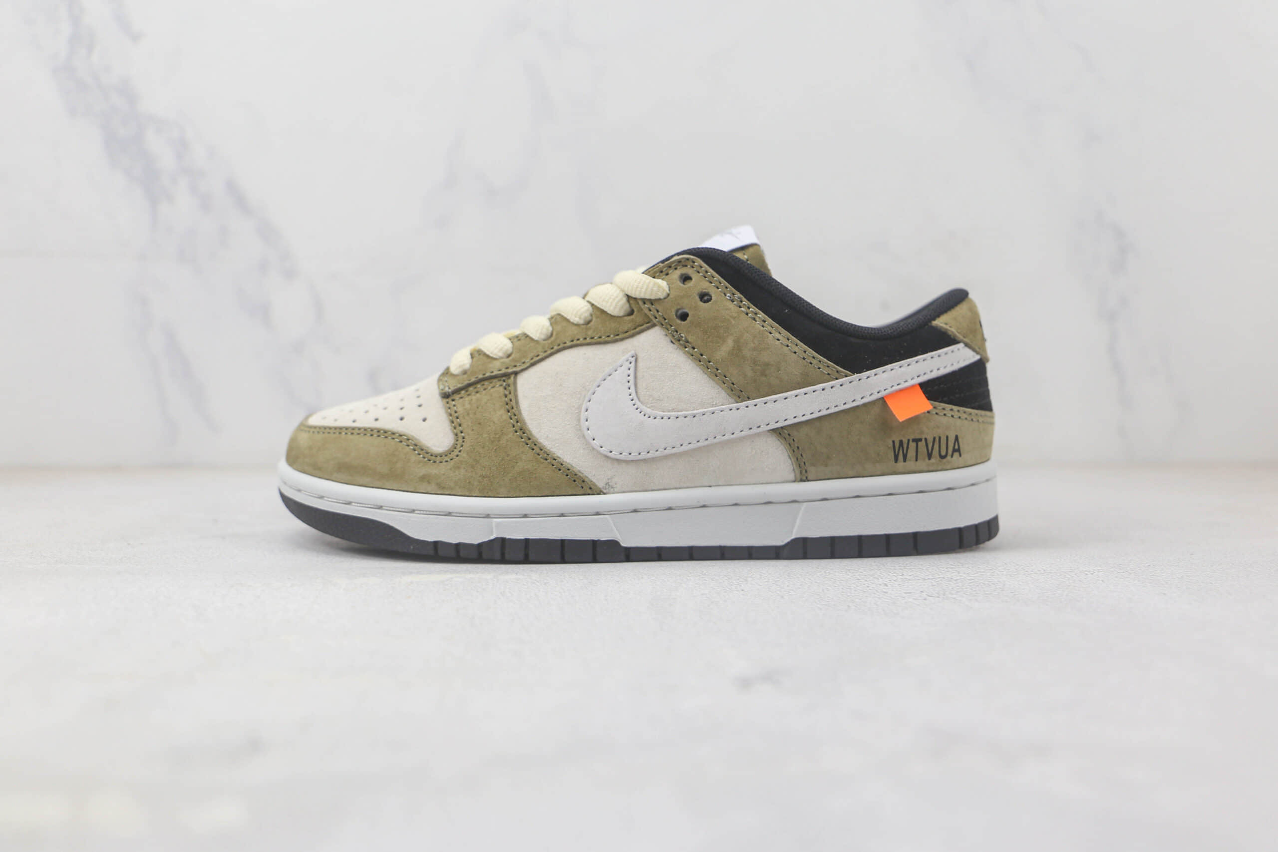 耐克Nike SB Dunk Low Dunk纯原版本低帮SB DUNK绒毛米白绿色板鞋 莆田天花板DUNK板鞋 货号：WT1233-028