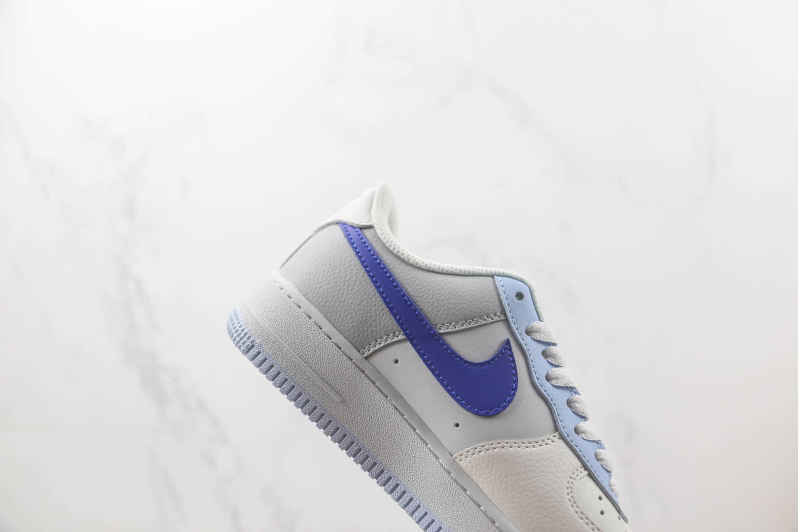 耐克Nike Air Force 1 Low 07纯原版本低帮空军一号灰蓝双勾板鞋 耐克空军一号校园板鞋 货号：FB8144-222