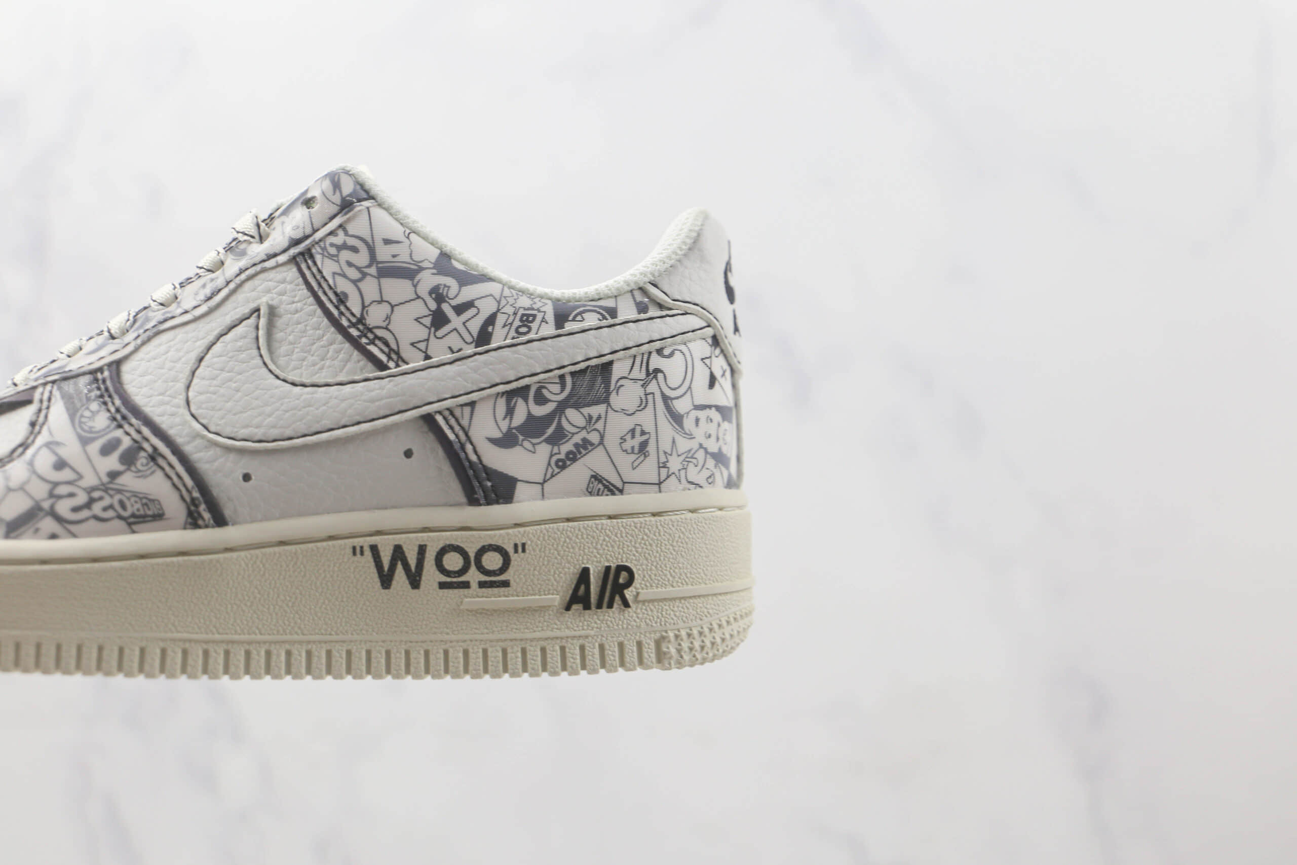 耐克Nike Air Force 1 Low 07 Game Player纯原版本低帮空军一号街头霸王系列白灰涂鸦配色板鞋 耐克空军一号校园系列 货号：ZG0088-812