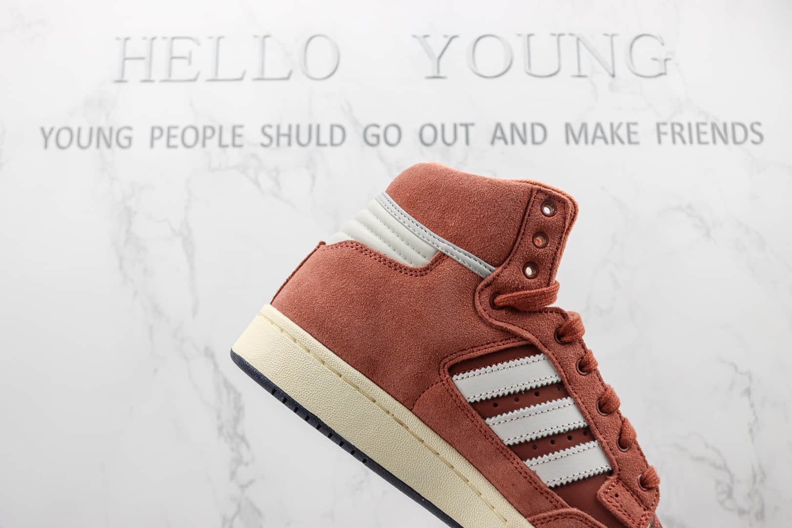 阿迪达斯Adidas Originals Centennial 85 High纯原版本高帮红白色麂皮拼接板鞋 莆田天花板阿迪达斯板鞋 货号：FZ5993