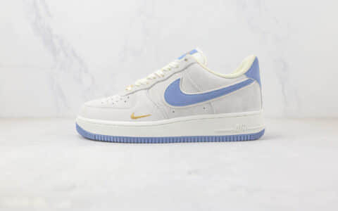 耐克Nike Air Force 1 Low 07纯原版本低帮空军一号蓝金双钩板鞋 莆田耐克天花板板鞋 货号：KK5636-210