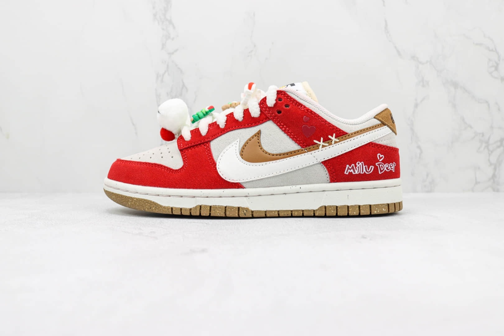 耐克Nike Dunk Low SE 85纯原版本低帮DUNK圣诞节主题白红色板鞋 莆田天花板DUNK系列 货号：DO9457-112