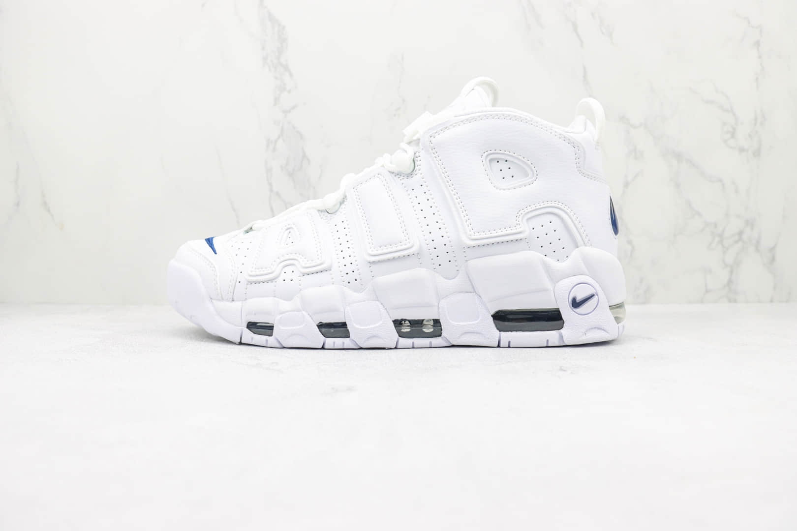 耐克Nike Air More Uptempo纯原版本皮蓬大R白蓝色篮球鞋 耐克皮蓬大R系列篮球鞋 货号：DH8011-100