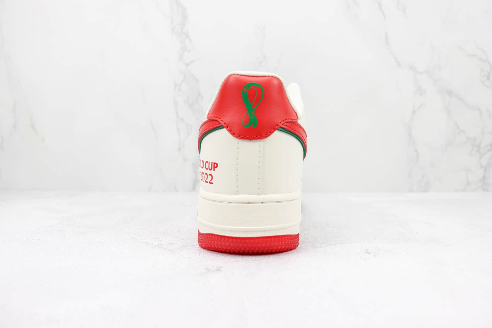 耐克Nike Air Force 1 Low 07纯原版本低帮空军一号世界杯主题系列米白红色板鞋 耐克空军一号校园板鞋 货号：DR9868-900