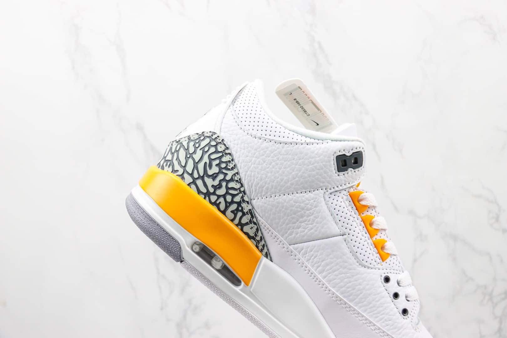 乔丹Air jordan 3 Retro Tinker NrgHJ纯原版本AJ3爆裂纹白黄色篮球鞋 莆田天花板AJ3系列 货号：CT8532-160