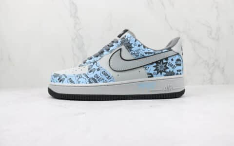 耐克Nike Air Force 1 Low 07纯原版本低帮空军一号电玩小子蓝灰色板鞋 耐克空军一号校园板鞋 货号：ZG0088-822