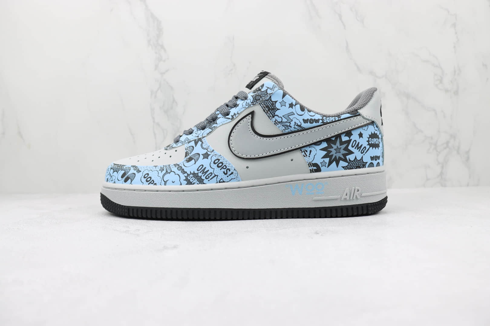 耐克Nike Air Force 1 Low 07纯原版本低帮空军一号电玩小子蓝灰色板鞋 耐克空军一号校园板鞋 货号：ZG0088-822