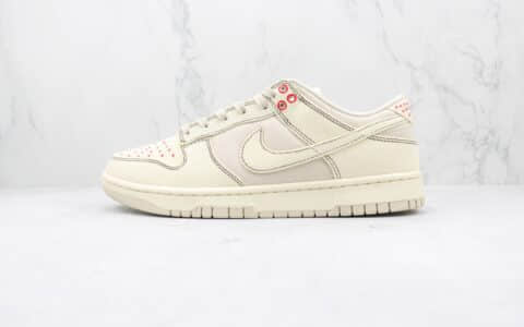 耐克NIKE SB Dunk Low纯原版本低帮SB DUNK单宁布白红色板鞋 莆田天花板DUNK系列 货号：DV0834-100