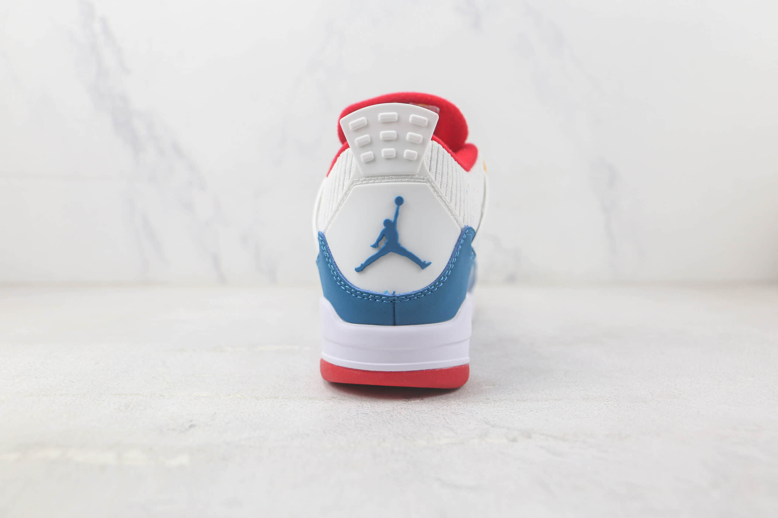 乔丹Air Jordan 4 Retro White Cement白蓝红色AJ4篮球鞋 莆田天花板AJ4篮球鞋 货号：DR6952-400