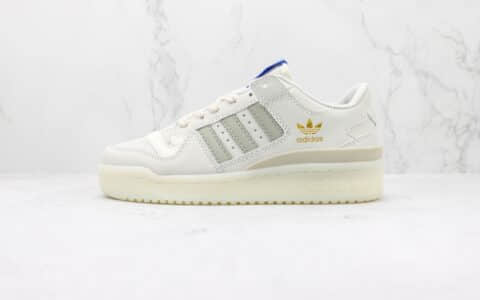 阿迪达斯Adidas Originals Forum Exhibit 84 Low纯原版本Forum84罗马系列水泥灰金配色板鞋 莆田阿迪达斯校园板鞋 货号：HQ1506