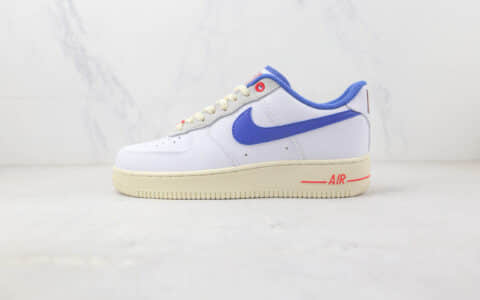 耐克Nike Air Force 1 Low 07纯原版本低帮空军一号白蓝勾板鞋 耐克空军一号校园板鞋 货号：DR0148-100