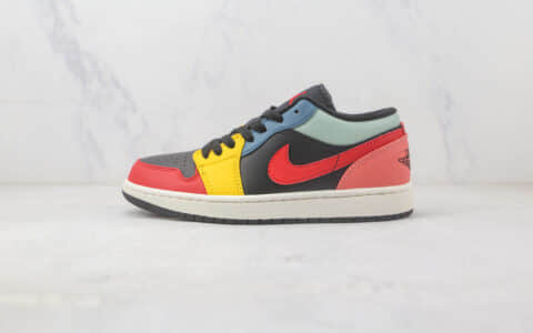 乔丹Air Jordan 1 Low纯原版本低帮AJ1黑红黄色板鞋 莆田天花板AJ1系列 货号：DN3739-060