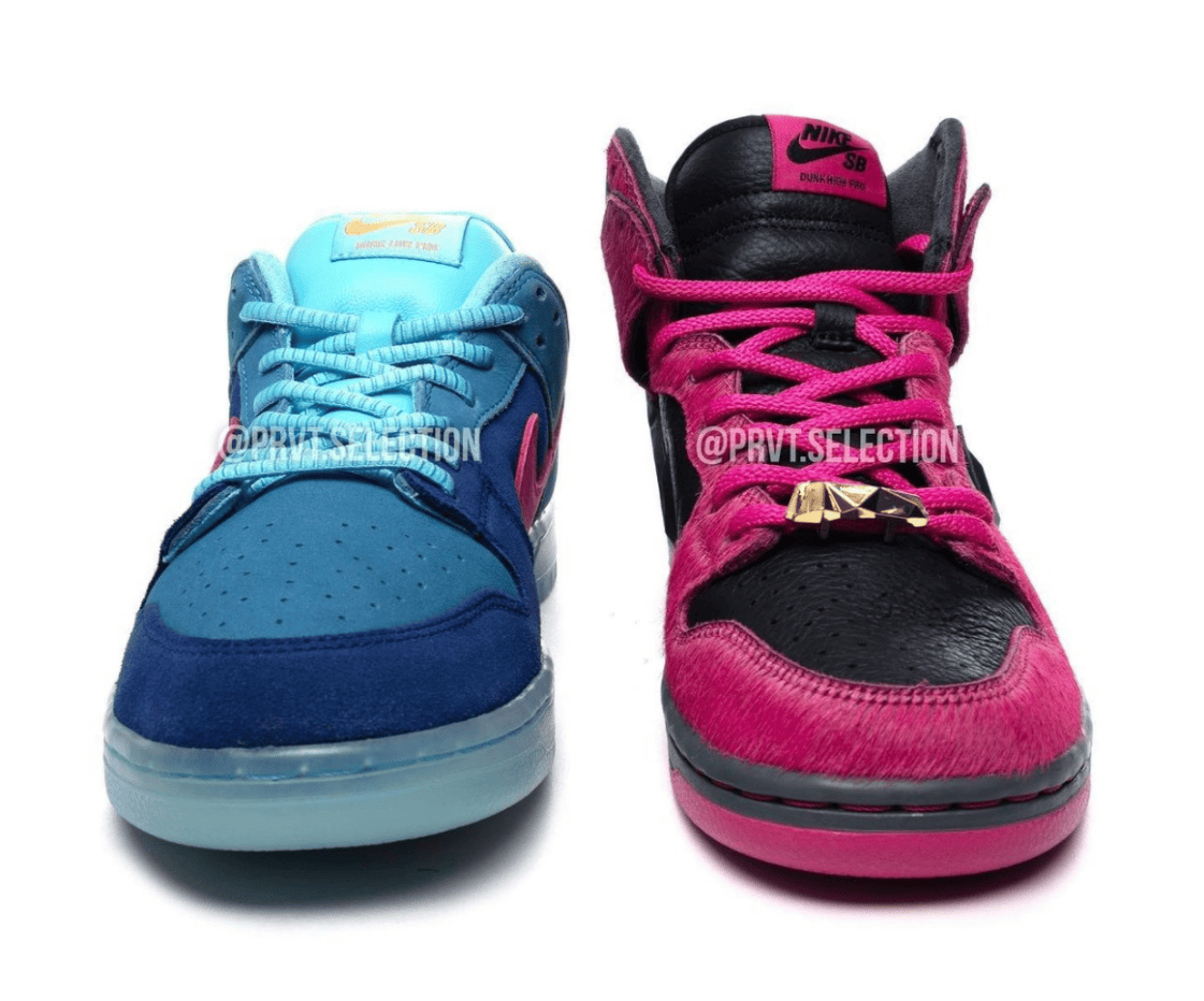 RTJ x Nike SB Dunk联名上脚图曝光！你选蓝精灵还是黑粉？
