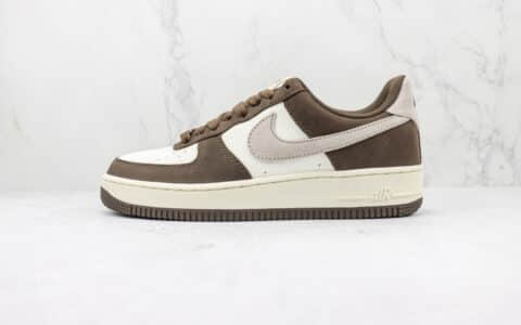 耐克Nike Air Force 1 Low 07纯原版本低帮空军一号白棕色板鞋 莆田耐克空军一号校园板鞋 货号：NT9988-818