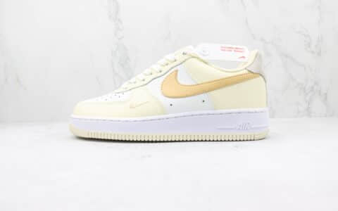 耐克Nike Air Force 1 Low 07纯原版本低帮空军一号奶黄白色板鞋 莆田耐克空军一号板鞋 货号：DX8953-100