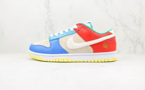 耐克Nike Dunk Low Retro PRM Year of the Rabbit纯原版本低帮DUNK兔年限定泥塑兔儿爷配色板鞋 耐克DUNK系列板鞋 货号：FD4203-111