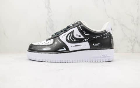 耐克Nike Air Force 1 '07 Low纯原版本低帮空军一号二次元黑色涂鸦板鞋 耐克空军一号校园板鞋 货号：CW2288-218