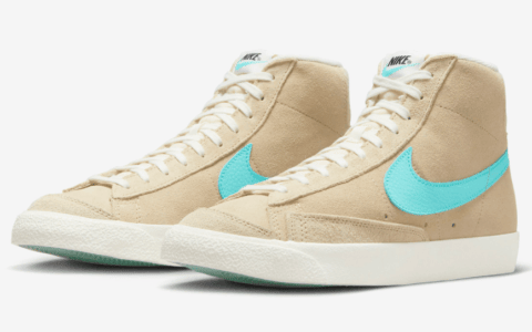 吸睛蒂芙尼蓝！Nike Blazer Mid新配色即将登场！ 货号：FJ4414-200