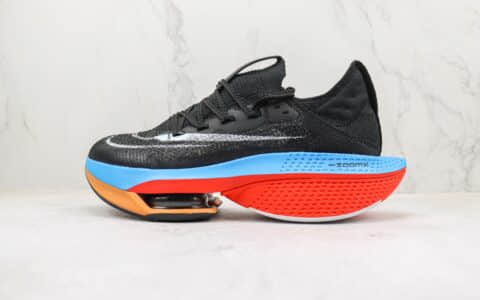 耐克Nike Air Zoom Alphafly NEXT% 2纯原版本马拉松2.0公路竞速黑蓝橙色跑步鞋 耐克马拉松慢跑鞋 货号：DV9425-011