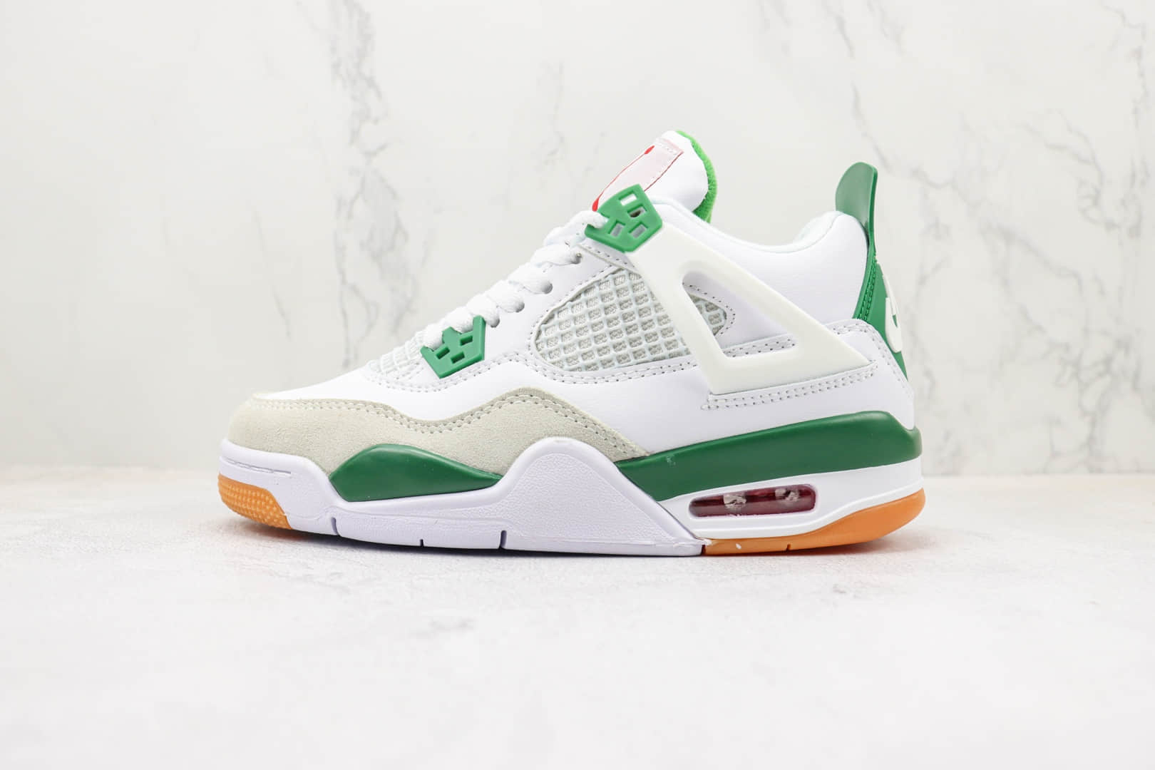 乔丹Air Jordan 4 Retro Pine Green x Nike SB纯原版本AJ4白绿色篮球鞋 莆田天花板AJ系列 货号：DR5415-103