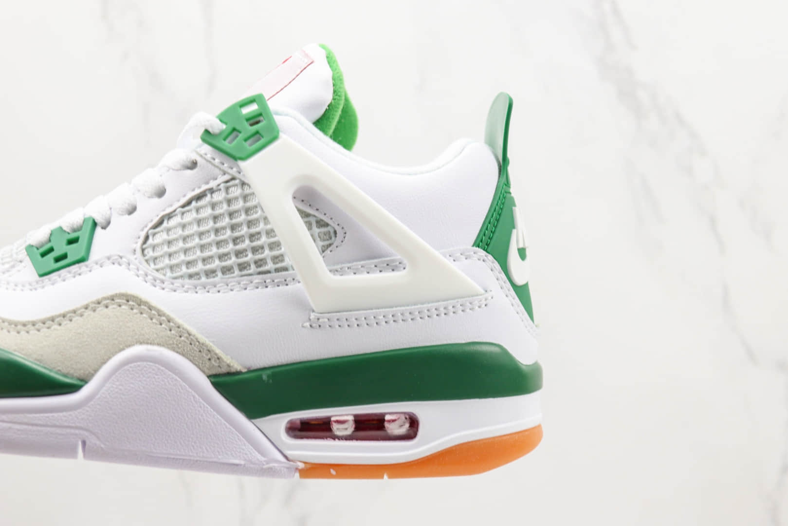 乔丹Air Jordan 4 Retro Pine Green x Nike SB纯原版本AJ4白绿色篮球鞋 莆田天花板AJ系列 货号：DR5415-103