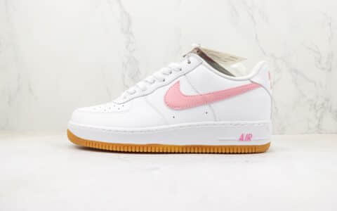 耐克Nike Air Force 1 '07 Low纯原版本低帮空军一号白粉色生胶底配色板鞋 耐克AF1系列板鞋 货号：DM0576-101