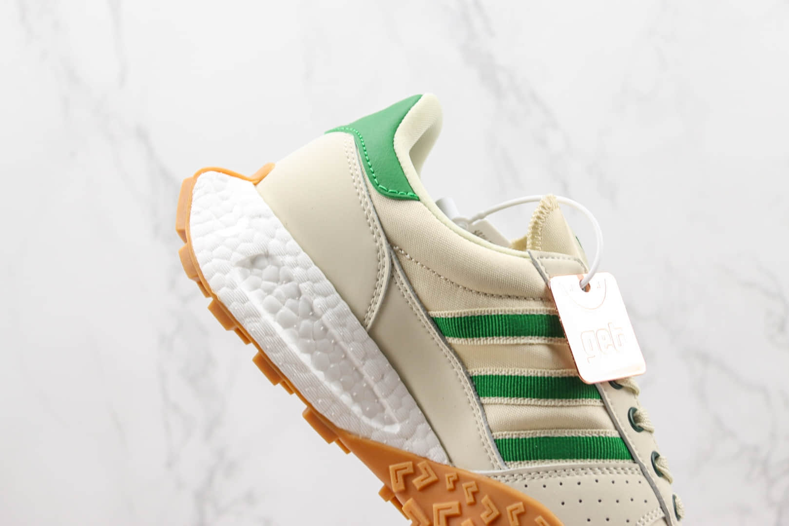 阿迪达斯Adidas Retropy Boost E5纯原版本W.R.P二代白绿色复古慢跑鞋 天花板阿迪爆米花跑鞋 货号：HP2193