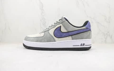 耐克Nike Air Force 1 '07 Low纯原版本低帮空军一号灰紫拼色配色板鞋 莆田天花板空军一号系列板鞋 货号：HH9636-056