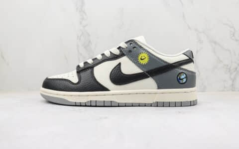 耐克Nike SB Dunk Low纯原版本低帮Dunk白黑灰笑脸板鞋 莆田天花板Dunk系列 货号：BB1609-113