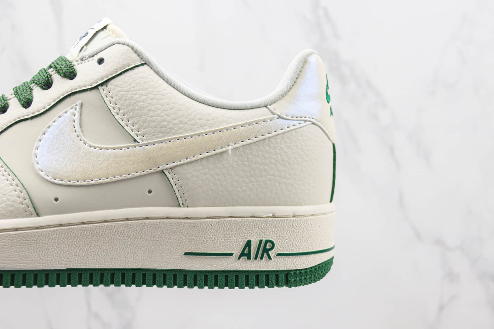 耐克Nike Air Force 1纯原版本空军一号米白深绿马克笔低帮板鞋 莆田天花板AF1系列 货号：DD9915-600