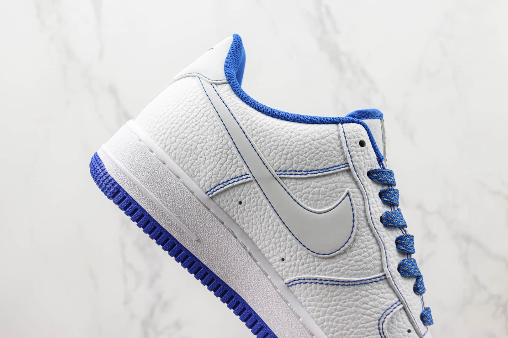 耐克Nike Air Force 1纯原版本空军一号白蓝缝线低帮板鞋 莆田耐克货源 货号：CN2896-102