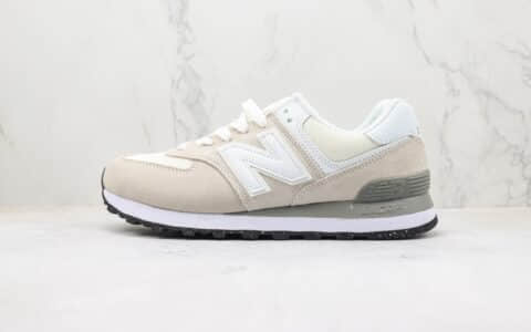 新百伦New Balance 574纯原版本NB574白粉色复古慢跑鞋 莆田新百伦货源 货号：ML574EVW