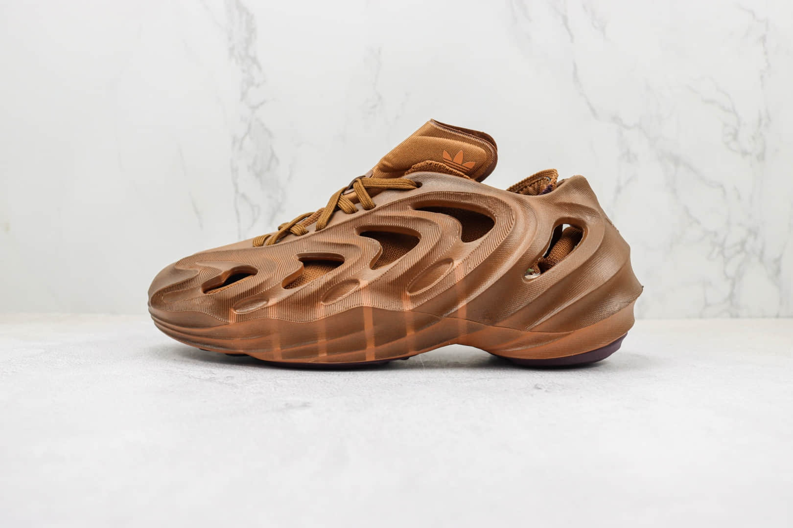 阿迪达斯Adidas AdiFOM Q纯原版本土橘色镂空洞洞鞋莆田阿迪达斯凉鞋 货号：GY0064