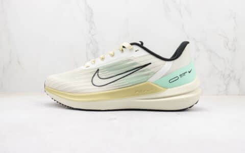 耐克Nike Air Zoom Winflo 9纯原版本登月9代白绿色慢跑鞋 莆田天花板登月跑鞋 货号：DV9121-011