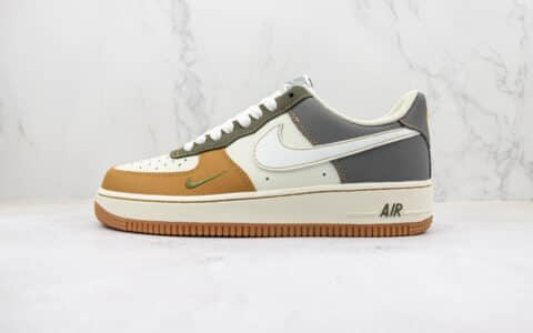 耐克Nike Air Force 1 Low纯原版本空军一号灰白卡其拼色低帮板鞋 莆田天花板AF1系列 货号：DB3301-011