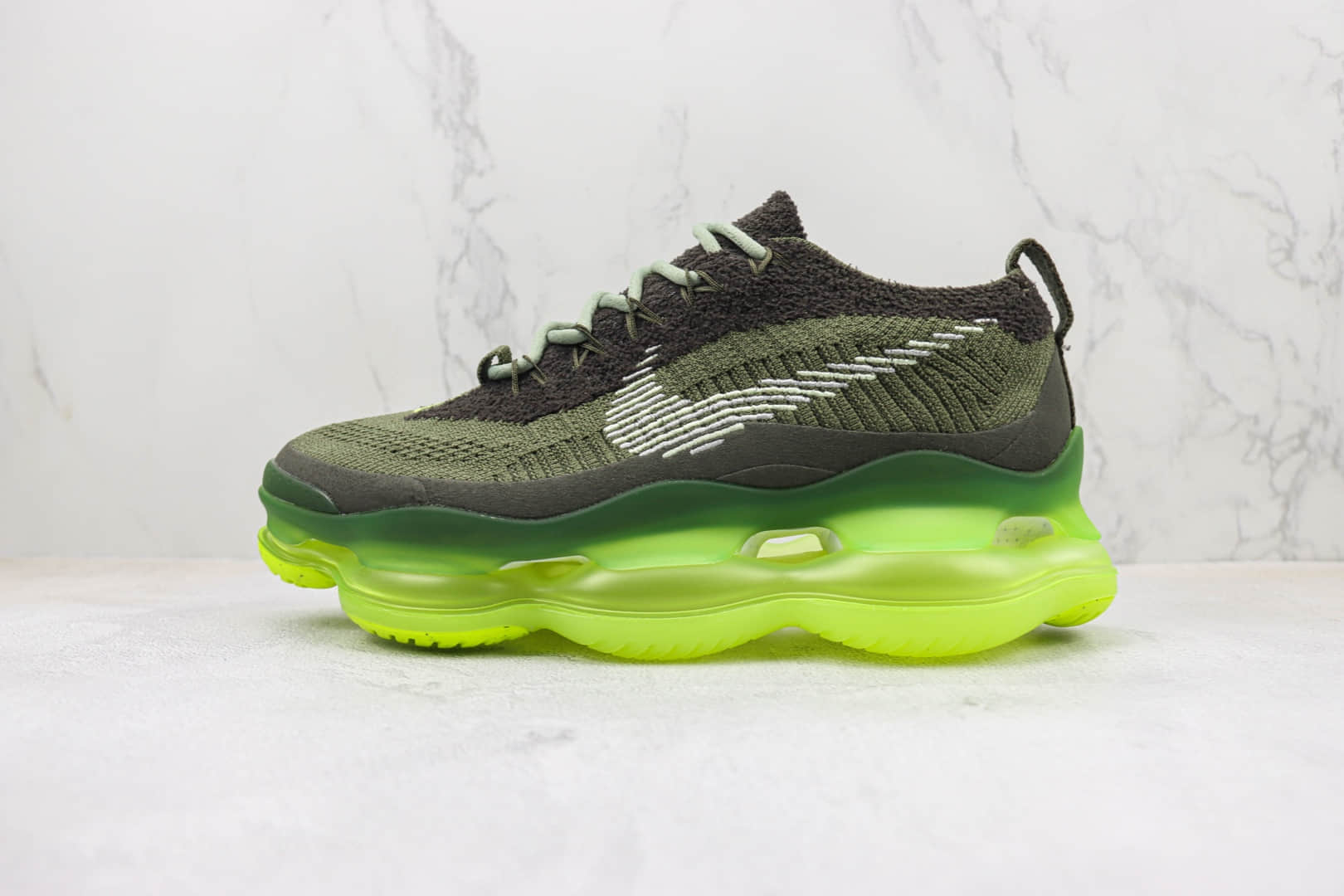 耐克Nike Air Max Scorpion FK纯原版本灰绿色大气垫跑鞋 莆田耐克货源 货号：DJ4701-300