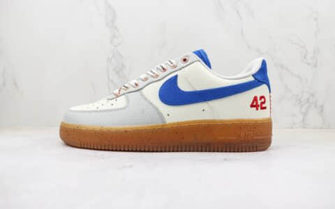 耐克Nike Air Force 1纯原版本低帮空军一号白灰蓝板鞋 莆田天花板AF1系列 货号：FN1868-100