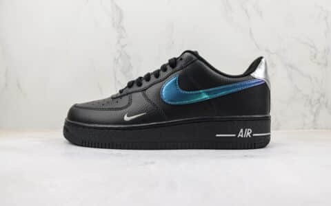 耐克Nike Air Force 1纯原版本低帮空军一号黑色镭射勾板鞋 莆田天花板AF1系列 货号：FD0654-001