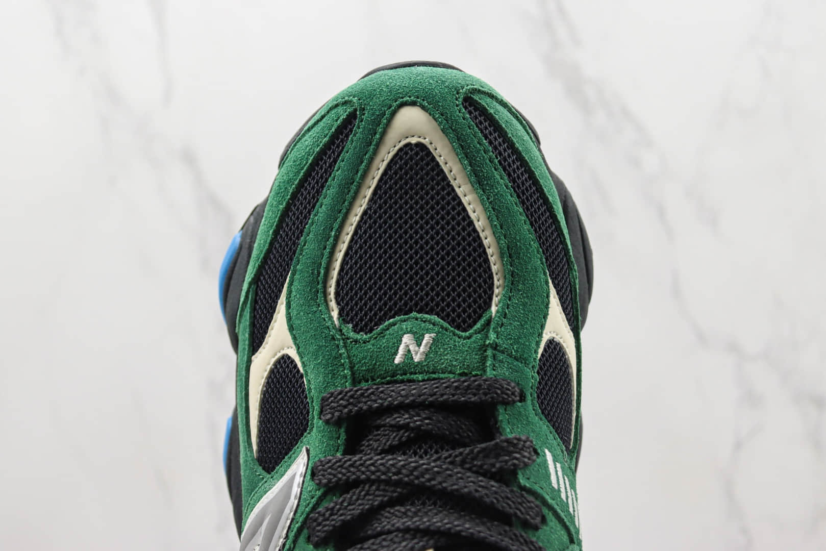 新百伦Joe Freshgoods x New Balance 9060纯原版本NB9060联名款黑绿色复古慢跑鞋 莆田新百伦货源 货号：U9060VRA