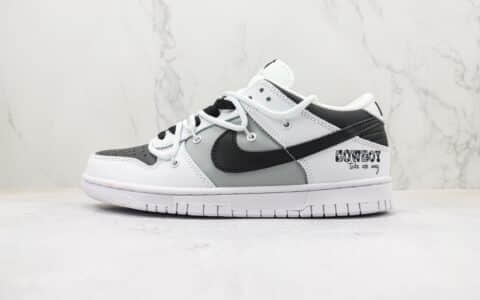 耐克Nike SB Dunk Low纯原版本低帮SB Dunk绑带黑白灰色解构板鞋 莆田天花板Dunk系列 货号：DJ6188-101