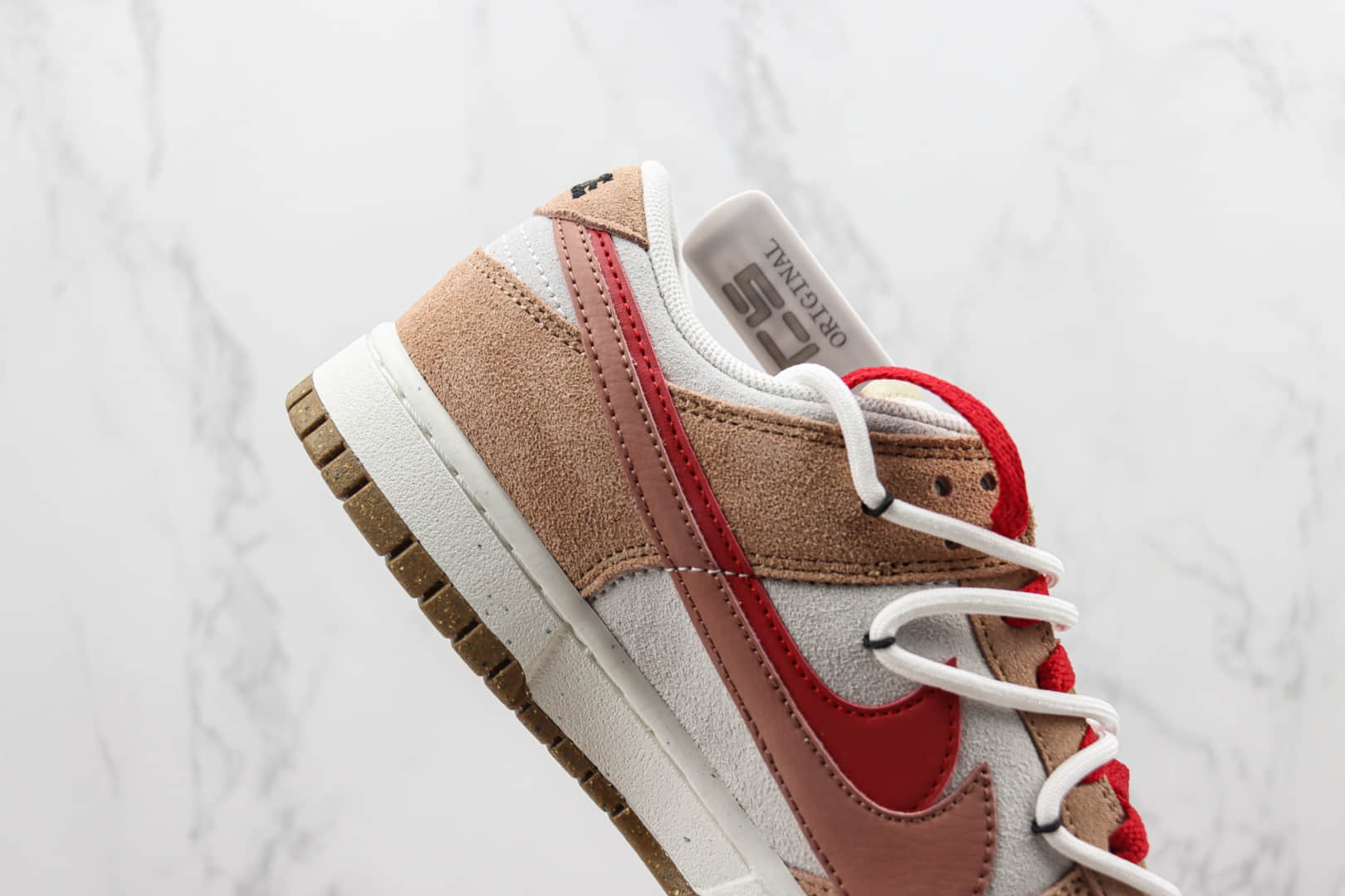 耐克Nike SB Dunk Low纯原版本低帮SB Dunk卡其红棕双钩板鞋 莆田天花板Dunk系列 货号：DO9457-130