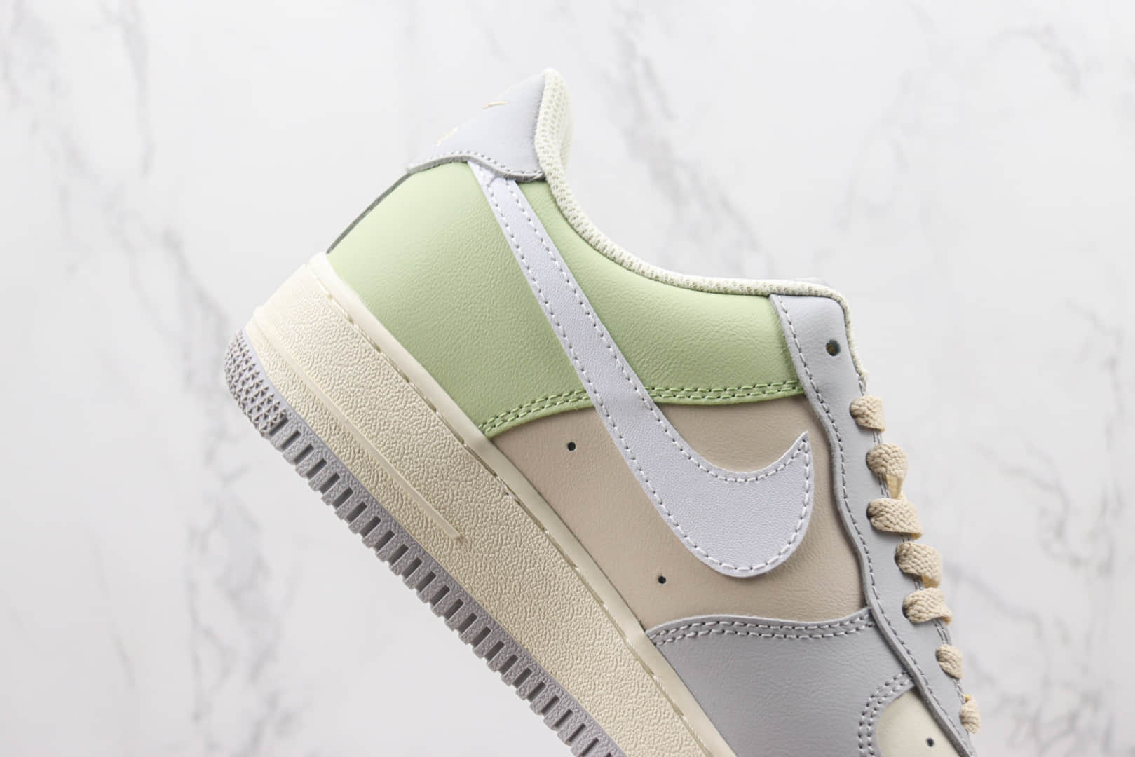 耐克Nike Air Force 1 Low纯原版本低帮空军一号川久保玲灰绿拼色板鞋 莆田天花板AF1系列 货号：CJ0304-015