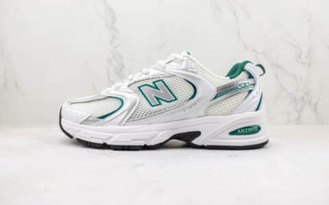 新百伦New Balance 530纯原版本NB530白绿色复古跑鞋 莆田新百伦货源 货号：MR530AB
